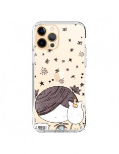 Coque iPhone 12 Pro Max Petite Fille et Licorne I Believe...