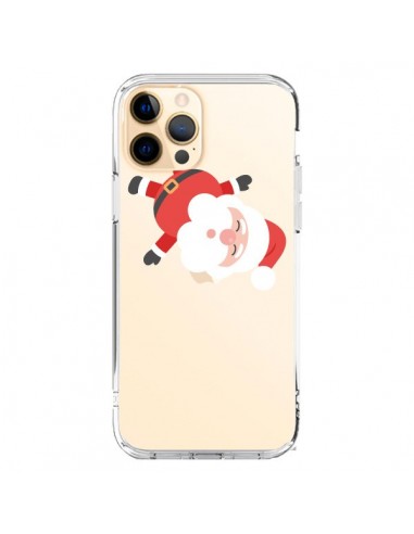 Coque iPhone 12 Pro Max Père Noël et sa Guirlande transparente - Nico