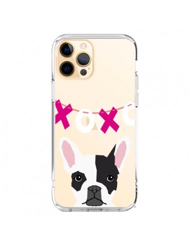 Coque iPhone 12 Pro Max Bulldog Français XoXo Chien Transparente - Pet Friendly
