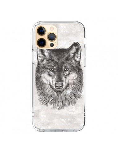 Coque iPhone 12 Pro Max Loup Gris - Rachel Caldwell