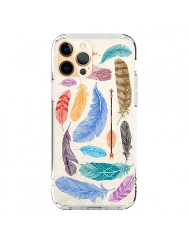 Coque iPhone 12 Pro Max Feather Plumes Multicolores - Rachel Caldwell