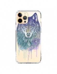 Coque iPhone 12 Pro Max Loup Wolf Animal Transparente -...