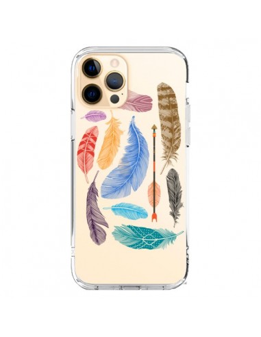 Coque iPhone 12 Pro Max Plume Feather Couleur Transparente - Rachel Caldwell