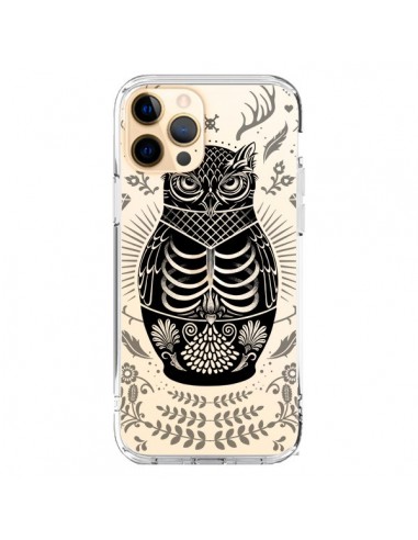 Coque iPhone 12 Pro Max Owl Chouette Hibou Squelette Transparente - Rachel Caldwell