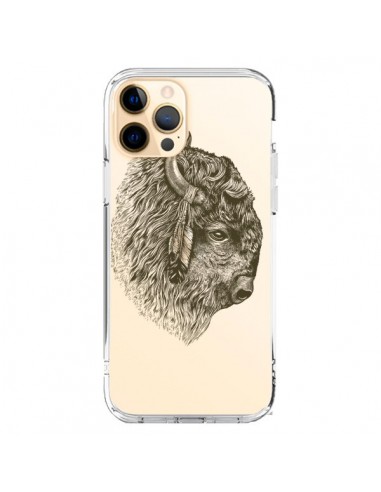 Coque iPhone 12 Pro Max Buffalo Bison Transparente - Rachel Caldwell