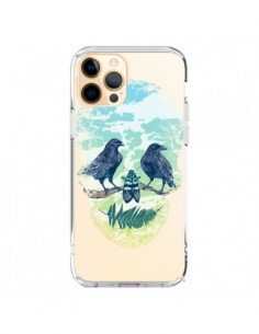 Coque iPhone 12 Pro Max Tête de Mort Nature Transparente...