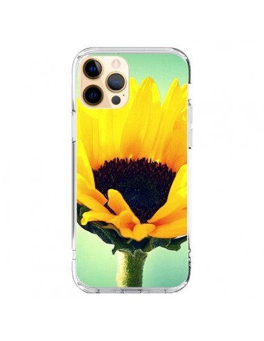 Coque iPhone 12 Pro Max Tournesol Zoom Fleur - R Delean