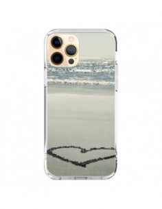 Coque iPhone 12 Pro Max Coeoeur Plage Beach Mer Sea Love...