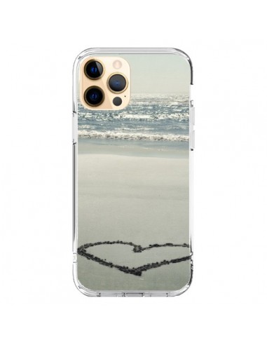 Coque iPhone 12 Pro Max Coeoeur Plage Beach Mer Sea Love Sable Sand - R Delean