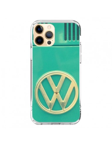 Coque iPhone 12 Pro Max Groovy Van Hippie VW Bleu - R Delean