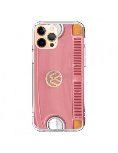 Coque iPhone 12 Pro Max Groovy Van Hippie VW Rose - R Delean