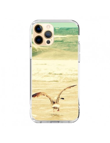 Coque iPhone 12 Pro Max Mouette Mer Ocean Sable Plage Paysage - R Delean