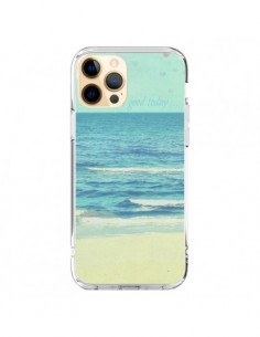 Coque iPhone 12 Pro Max Life good day Mer Ocean Sable...
