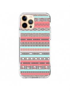 Coque iPhone 12 Pro Max Azteque Aztec Rose Pastel - Rex...