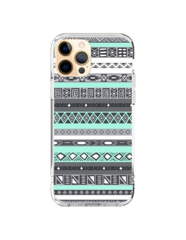 Coque iPhone 12 Pro Max Azteque Aztec Bleu Pastel - Rex Lambo