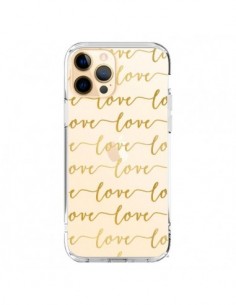 Coque iPhone 12 Pro Max Love Amour Repeating Transparente...