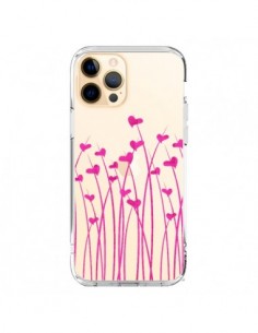 Coque iPhone 12 Pro Max Love in Pink Amour Rose Fleur...