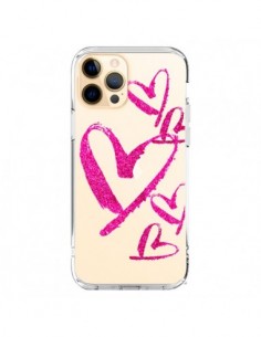 Coque iPhone 12 Pro Max Pink Heart Coeur Rose...