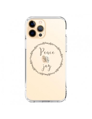 Coque iPhone 12 Pro Max Peace and Joy, Paix et Joie Transparente - Sylvia Cook