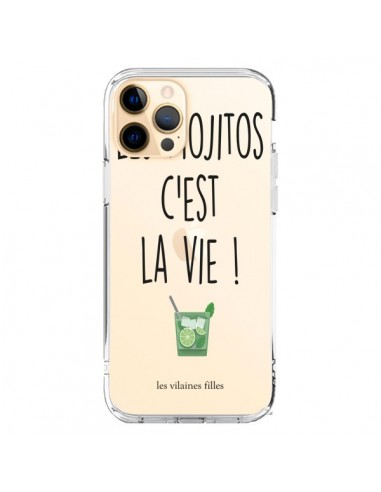Coque iPhone 12 Pro Max Les Mojitos, c'est la vie Transparente - Les Vilaines Filles