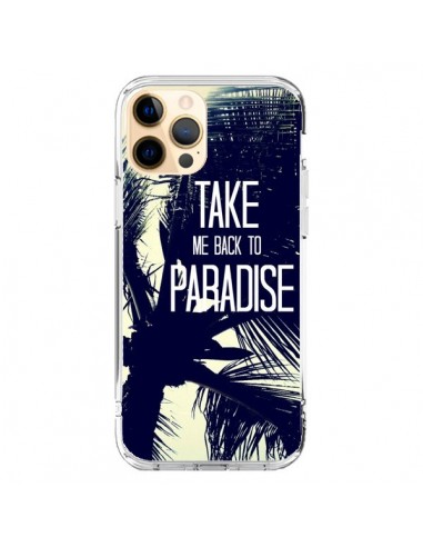 Coque iPhone 12 Pro Max Take me back to paradise USA Palmiers - Tara Yarte