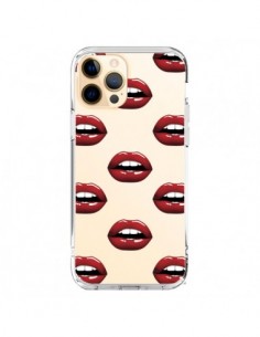 Coque iPhone 12 Pro Max Lèvres Rouges Lips Transparente -...