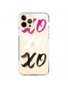Coque iPhone 12 Pro Max XoXo Rose Blanc Noir Transparente...