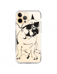 Coque iPhone 12 Pro Max Chien Bulldog Dog Transparente -...