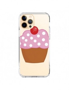 Coque iPhone 12 Pro Max Cupcake Cerise Transparente -...