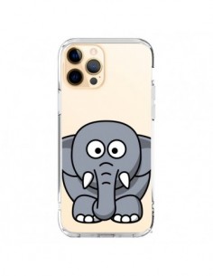 Coque iPhone 12 Pro Max Elephant Animal Transparente -...