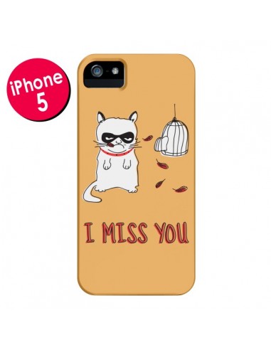 Coque Chat I Miss You pour iPhone 5 et 5S - Maximilian San