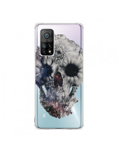 Coque Xiaomi Mi 10T / 10T Pro Floral Skull Tête de Mort Transparente - Ali Gulec