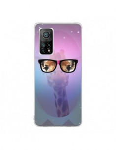 Coque Xiaomi Mi 10T / 10T Pro Girafe Geek à Lunettes -...