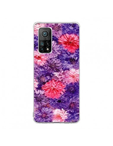 Coque Xiaomi Mi 10T / 10T Pro Fleurs Violettes Flower Storm - Asano Yamazaki