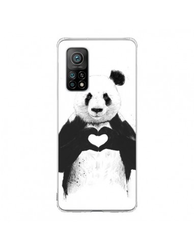 Coque Xiaomi Mi 10T / 10T Pro Panda Amour All you need is love - Balazs Solti