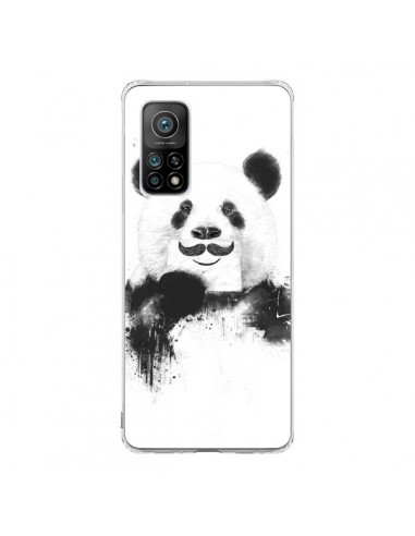 Coque Xiaomi Mi 10T / 10T Pro Funny Panda Moustache Movember - Balazs Solti
