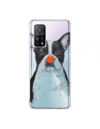 Coque Xiaomi Mi 10T / 10T Pro Clown Bulldog Dog Chien Transparente - Balazs Solti