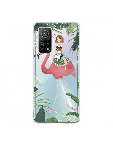 Coque Xiaomi Mi 10T / 10T Pro Lolo Love Flamant Rose Chien Transparente - Chapo