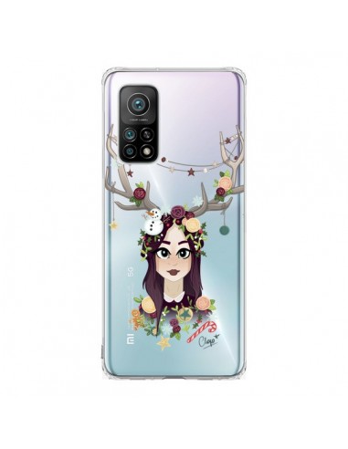 Coque Xiaomi Mi 10T / 10T Pro Christmas Girl Femme Noel Bois Cerf Transparente - Chapo