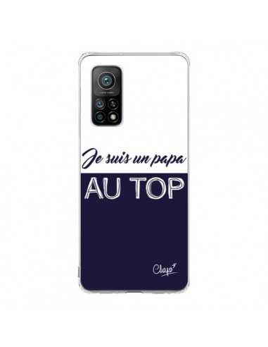 Coque Xiaomi Mi 10T / 10T Pro Je suis un Papa au Top Bleu Marine - Chapo