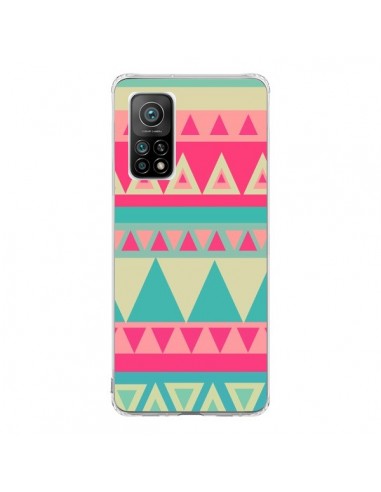 Coque Xiaomi Mi 10T / 10T Pro Azteque Rose Vert - Eleaxart