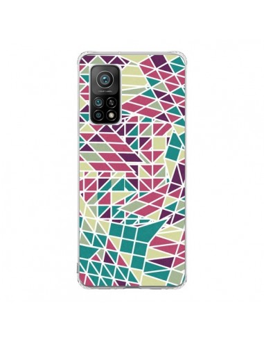 Coque Xiaomi Mi 10T / 10T Pro Azteque Triangles Vert Violet - Eleaxart