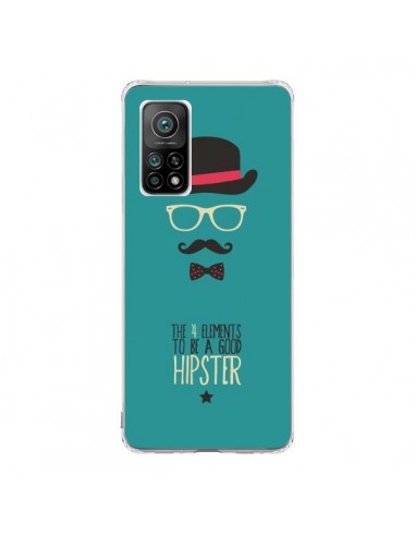 Coque Xiaomi Mi 10T / 10T Pro Chapeau, Lunettes, Moustache, Noeud Papillon To Be a Good Hipster - Eleaxart