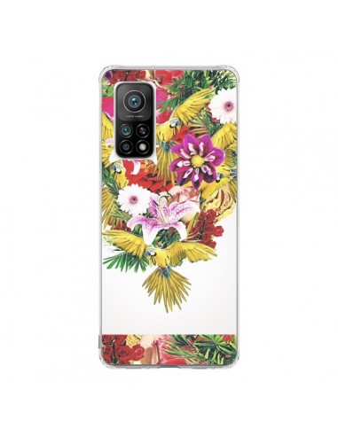 Coque Xiaomi Mi 10T / 10T Pro Parrot Floral Perroquet Fleurs - Eleaxart