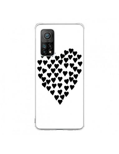 Coque Xiaomi Mi 10T / 10T Pro Coeur en coeurs noirs - Project M