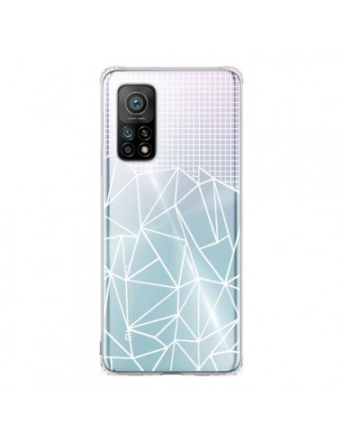 Coque Xiaomi Mi 10T / 10T Pro Lignes Grilles Grid Abstract Blanc Transparente - Project M