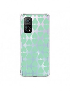 Coque Xiaomi Mi 10T / 10T Pro Coeurs Heart Mint Bleu Vert...