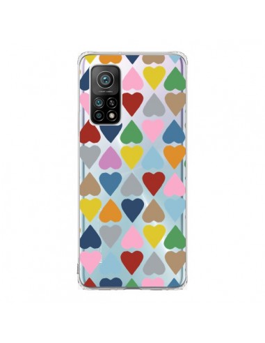 Coque Xiaomi Mi 10T / 10T Pro Coeurs Heart Couleur Transparente - Project M