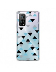 Coque Xiaomi Mi 10T / 10T Pro Triangles Ice Blue Bleu...