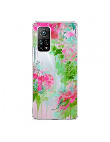 Coque Xiaomi Mi 10T / 10T Pro Fleur Flower Rose Vert Transparente - Ebi Emporium